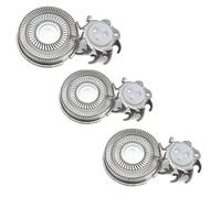 3 Pack Rotary Electric Shaver Replacement Blades, 20mm Metal Shaver Heads with Triangular Base, Universal Fit for Most Men's Rotary Electric Shavers