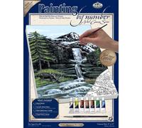 3 Pack - Royal Paint By Number Kit Artist Canvas Series 9"X12"-Mountain Waterfal