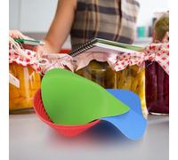 3-Pack Rubber Gripper Openers for Arthritis Hands - Non-Slip Jar/Bottle Opener for Seniors & Weak Hands - Reusable Can Lid Remover for Most Jars & Bottles