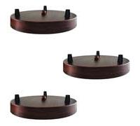 3 Pack Rustic Red Ceiling Rose 3 Outlet 200mm Metal Round Light Fitting Base for Pendant Lamp Holders Modern Ceiling Fixture Plate Canopy Ideal for Stylish Home Lighting and Decorative Hanging Lights