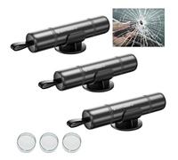 3 Pack Safe Car Emergency Hammer, 2 in 1 Car Windscreen Breaker with Seat Belt Cutter Emergency Window Breaker & Escape Safety Hammer, Car Escape Emergency Tool Suitable for All Vehicles (Black)