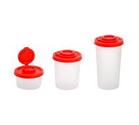3 Pack Salt and Pepper Pots Salt and Pepper Shakers in a Range of Sizes Pepper Set for Home, Camping, Picnics, Lunch Boxes Transparent Salt Pepper Set
