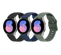 3 Pack Samsung Galaxy Watch 5 Strap, 40mm & 44mm, 45mm Pro, 20mm Adjustable Silicone Sport Strap Replacement Band for Galaxy Watch 5/4 Women & Men (Pack E)