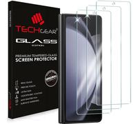 TECHGEAR Front GLASS Edition 3 Pack for Samsung Galaxy Z Fold 4, Outer Tempered Glass Screen Protector Cover [2.5D Round Edge] [9H Hardness] [Crystal Clarity] [Scratch-Resistant] [No-Bubble]