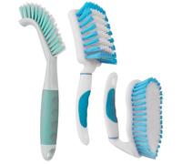 3 Pack Scrub Brush Set, Heavy-Duty Scrub Scrubbing Brushes for Cleaning, Grout Brush with Stiff Bristles Cleaning Brush for Bathroom, Bathtub, Kitchen, Floor, Tub, Tile, Sink