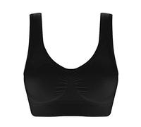 3 Pack Seamless Sports Bras for Women Comfy Stretch Wide Strap Crop Top Vest Bras Thin Cup Non Wired Bralettes Everyday Sleep Bralet Wireless Pull-On Bra Brassiere Underwear Plus Size