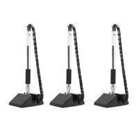 3-Pack Secure Counter Pens with Adhesive Chain, Pen Chain Standard Gel Ink Desktop Pens Reception Pen Black Ink Pens with Holder Stand and Spring Joint Ideal for Reception Desks Banks and Public Use