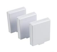 3 Pack Self-Adhesive Switch Cover for UK 86 Type Sockets - Plastic Protective Hard Case Against Dust for Water - Wall Outlet Guard for Home Office Nursery(White)