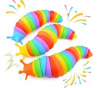 3-Pack Sensory Fidget Slug Toys - Calming Tools for Autistic Children, Toddlers, Adults - Stress Relief & Focus Aids for ADHD/OCD