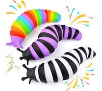 3-Pack Sensory Fidget Slug Toys - Calming Tools for Autistic Children, Toddlers, Adults - Stress Relief & Focus Aids for ADHD/OCD