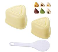 3 Pack Set Onigiri Mould, Triangle Sushi Mold with Rice Spoon Rice Ball Maker Mold, Non-Stick Rice Ball Bento Presses Onigiri Mould for Kitchen DIY Cooking，12CM