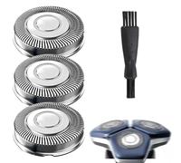 3 Pack SH71 Replacement Heads Compatible with Series 7000 Shaver Heads Replacement with Cleaning Brush, Wet Dry Shaver Accessories for Series 7000(S7xxx) Angular-Shaped S5000 S6600 & S6800
