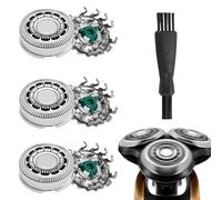 3 Pack SH90/72 Replacement Heads Compatible Series 9000 Shaver Heads Replacement with Cleaning Brush, Wet Dry Shaver Accessories Compatible with Series 8000(S8xxx)/SW97xx