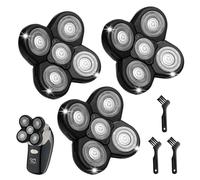 3 Pack Shaver Replacement Heads, 5D Shaver Replacement Blades Compatible with Freebird Head Shaver, Universal 5 Blades Shaver Head for Men Freedom Shaving, Head and Face Electric Razor Shaver Heads