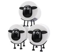 3-Pack Sheep Toilet Paper Roll Holder Set, Cute Standing Bedroom Bathroom Living Room Office Decor, Toilet Paper Storage