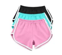 3 Pack Shorts Womens Summer Hot Pants Ladies Workout Gym Sport Yoga Bottoms Joggers Beach Shorts Swimwear Lightweight Comfort Gym Short Elastic Waist Casual Lounge Short Soft Cute Pyjama Pants