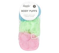 3 Pack Shower Body Puff, Colours Bath Sponge Big Full Lather Cleanse 60g/pcs, Pouf Ball for Exfoliate Bathing Accessories by Red Rainbow