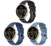 3 Pack Silicone Bands for Garmin Venu 3S Straps/Forerunner 265S Straps Men Women, Adjustable Sport Replacement Wristbands for Garmin Approach S5 S6 S20
