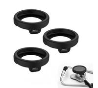 3-Pack Silicone Chestpiece Covers for EKO Core 500 Digital Stethoscope, Essential Protection Kit to Prevent Scratches & Damage, Precision Fit for EKO Stethoscope Accessories (Black)
