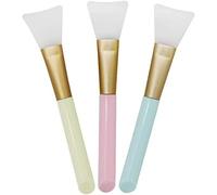 3 Pack Silicone Face Mask Brush - Non Absorbent Dual Ended Mud Mask Applicator Tools for Women - Soft Facial Mask Brushes Set (Multicolor)