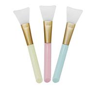 3 Pack Silicone Face Mask Brush Set, Reusable Mud Mask Applicator for Skincare, Non-Porous Cosmetic Brush for Even Application, DIY Beauty Tool (Multicolor)