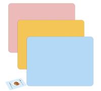 3 Pack Silicone Mats, 30cm x 40cm Large Food Grade Silicone Placemat, Washable Reusable Non-Stick Baking Mat for Worktop Countertop Protector, Multi-Purpose Crafts Sheet for DIY & Casting Resin Moulds