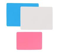 3 Pack Silicone Mats, Resin Mold Silicone Mats, Craft Mats, Silicone Painting Mats, Countertop Silicone Mats, Baking Mats for Resin Pouring, Tabletop Insulation (Grey, Blue, Pink)