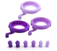 3 Pack Silicone Protective Cover and 6 Pack Ear Tips Replacement Accessories for EKO CORE 500™ Digital Stethoscope, Dustproof Plug Design Prevents Dust from Entering the Device's Interface (Purple)