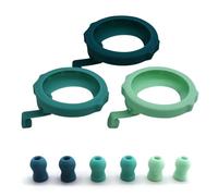 3 Pack Silicone Protective Cover and 6 Pack Ear Tips Replacement Accessories for Eko CORE 500™ Digital Stethoscope, Dustproof Plug Design Prevents Dust From Entering the Device's Interface (Green)