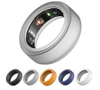 3 Pack Silicone Smart Ring Cover Compatible with Oura Gen 4/Gen 3, Anti-Scratch Elastic Silicone Case Protector for Men Women Working Out Gym (Clear, M)