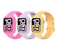 3 Pack Silicone Sports Bands and Bumper Case For Apple Watch Band Women Men