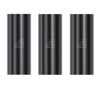 3 Pack Silicone Straight Coupler Hose Black 22mm (7/8") ID x 350mm Long