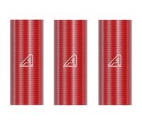3 Pack Silicone Straight Coupler Hose Red 22mm (7/8") ID x 350mm Long