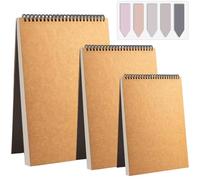 3 Pack Sketchbook Spiral Bound Hardback A3 A4 A5 Sketch Pad Drawing Pad 160gsm Sketch Books Hard Back Cover for Artists Recycled Cartridge Paper White Drawing Paper for Drawing & Watercolor Painting