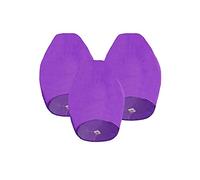 3 Pack Sky Lanterns Handmade Chinese Paper Lanterns for Birthday, Wedding, Christmas, New Year parties Festivals, biodegradable fire resistance (Purple)