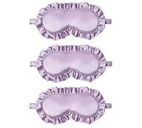 3 Pack Sleep Mask Satin Eye Mask Silk Blindfold Elastic Strap for Night Sleeping Office Travel Suitable for Men Women (Purple)