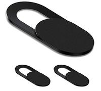 [3 Pack] Slide Webcam Cover Ultra Slim 0.027inch Web Camera Cover Compatible with Computer, Dell HP Lenovo Laptop, iMac, MacBook Pro, Smartphone, Slider Camera Blocker Protect Privacy Securtiy-Black