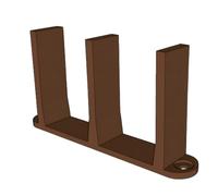 3-Pack Sliding Closet Door Floor Guide Bracket | Universal Fit for 1-3/8" Width Doors (Brown) | Grovers Home Solutions