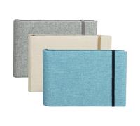 3 Pack Small Photo Albums 6x4, Mini Linen Cover Slip-In Memory Book for Baby, Wedding, and Travel, Holds 300 Photos, Grey, Blue, Green