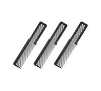 3 Pack Smooth Glide Hair Combs No Tugging Fine Tooth Barber Comb Set Anti Static Black Dressing Combs for Men Salon Hair Cutting Clipper Styling Individually Bagged