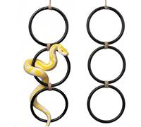 3 Pack Snake Climbing Rings for Ball Python & Corn Snake,Reptile Enrichment Toys for Snake,Ball Python Tank Decor,Reptile Tank Accessories for Bearded Dragon,Chameleon,Iguana,Gecko,Lizard(Black)