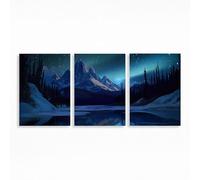 3 Pack Snow Mountain Diamond Art Kits Adults, 5D Starry Sky Diamond Painting Full Drill Kits 16x24 Inches Rhinestone Paint by Numbers, Crystal Art Embroidery Cross Stitch, Gifts for Women PZSH-4685