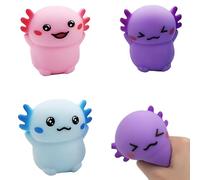 3 Pack Soft Squeeze Fidget Toys for Release Stress, for Axolotl Squishy, Cute Sensory Toys for Kids And for Adults, Fun Gift for Classroom And Office, Squishy Toy Mini, Toys Squishy Fidgets