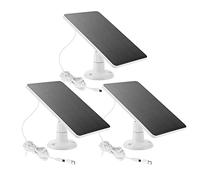 3-Pack Solar Panel Camera Charger Fit for Eufycam 3/3C s300/2,2 Pro, 2C, 2C Pro,c210,s330,s340,e340, E, Eufy E20, E40/L20/L40/S40/4G Security Camera Micro USB Type-C 10FT Charging Cable