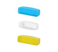 3 Pack | Speedlite Camera Flash Diffuser | Compatible with Godox Lux Junior Retro Camera Speedlite Flash | White/Blue/Yellow