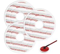 3 Pack Spin Mop Heads Replacement Compatible with Vileda Spin and Clean Floor Mops and Bucket, Reusable and Washable Microfiber Mopping Refills with Scrub Strip for Multi Surface Floor Cleaning