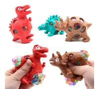 3 Pack Squishy Dinosaur Stress Balls - Sensory Fidget Toys for ADHD, Autism & Stress Relief - Anti-Restlessness Toys for Adults Kids at Work Home
