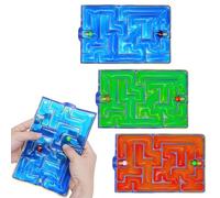 3 Pack Squishy Fidget Toys - Gel-Filled Wacky Track Fidget for Autism and Stress Relief, Toy for Autistic Children, Sensory Special Needs Developmental Toys for Kids and Adults (Blue, Red, Green)