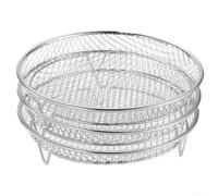 3-Pack Stainless Steel Air Fryer Rack, Single-Layer Steaming Drying Grid
