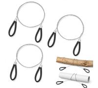 3 Pack Stainless Steel Cable Wire Saw with PVC Handles, 70 cm Pocket Wire Saw for Wood Cutting, Portable Survival Rope Saw for Camping, Hiking, Hunting & Bushcraft